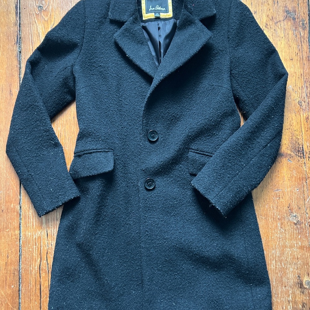 Sam Edelman Textured Wool Blend coat XS Black